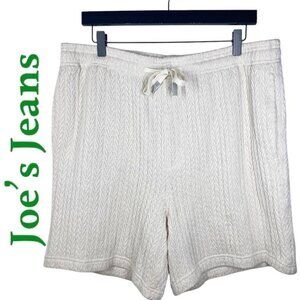 JOE'S JEANS Natural Collection Cream Ivory Knit Sweater Shorts, Men's Size XL